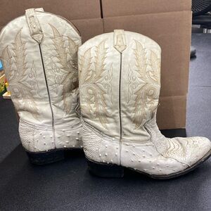El Ballo Ostrich Western Boots